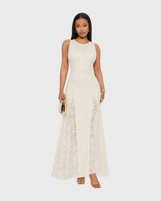 MIDNIGHT LACE MAXI DRESS - vista frontal