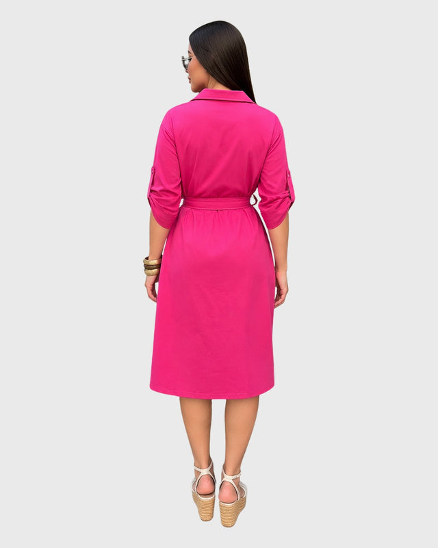 GOLDEN SUNRISE MIDI DRESS - vista posterior