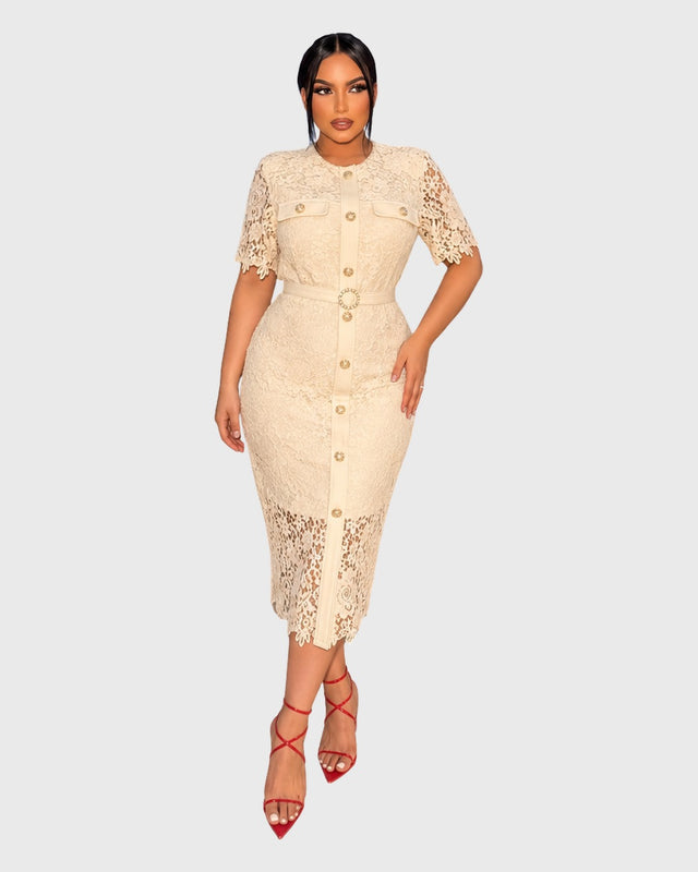 ETHEREAL BLOOM MAXI DRESS - vista frontal