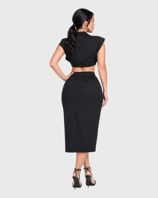 RADIANT GARDEN MIDI DRESS - vista posterior