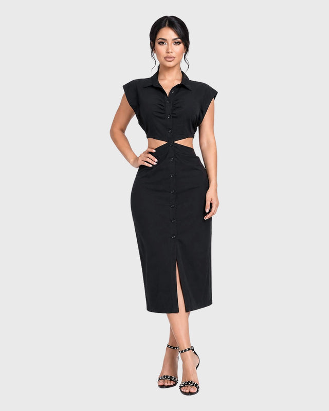 RADIANT GARDEN MIDI DRESS - vista frontal