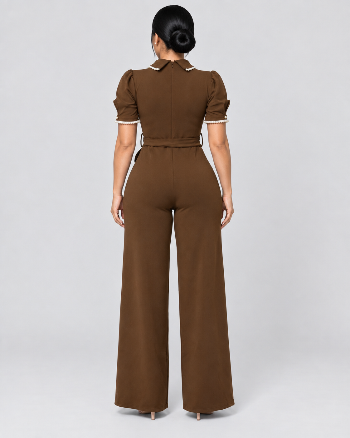 JUMPSUIT AMELIA - CHOCOLATE - Vista posterior