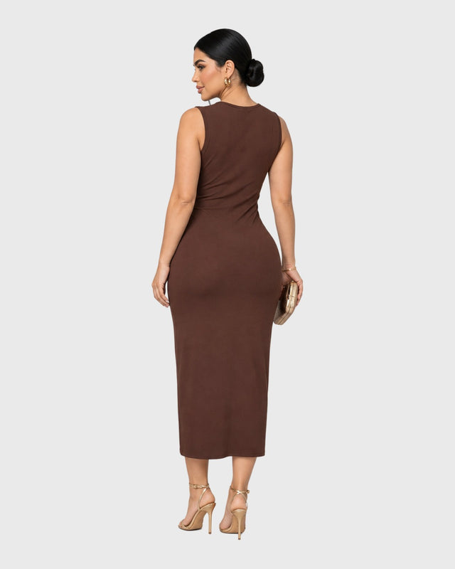 GOLDEN REVERIE MAXI DRESS - vista posterior