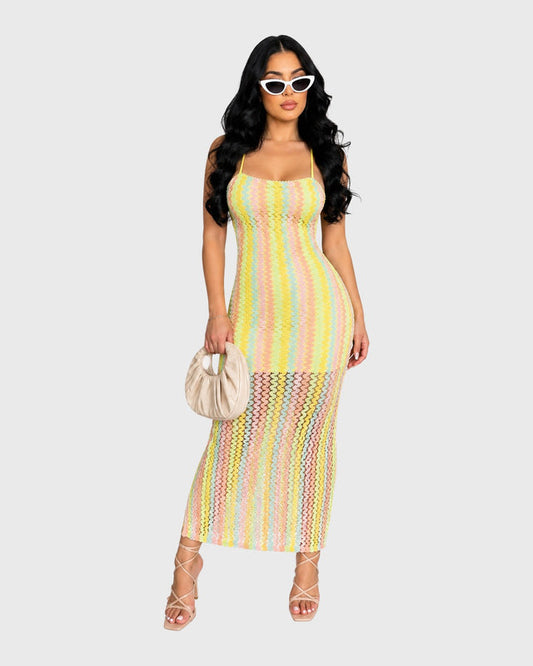 SOFT EMBER MIDI DRESS - vista frontal