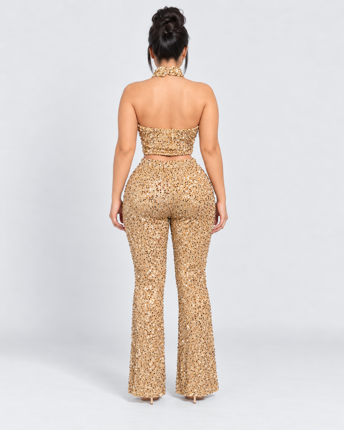 Conjunto de Lentejuelas Evora - Dorado