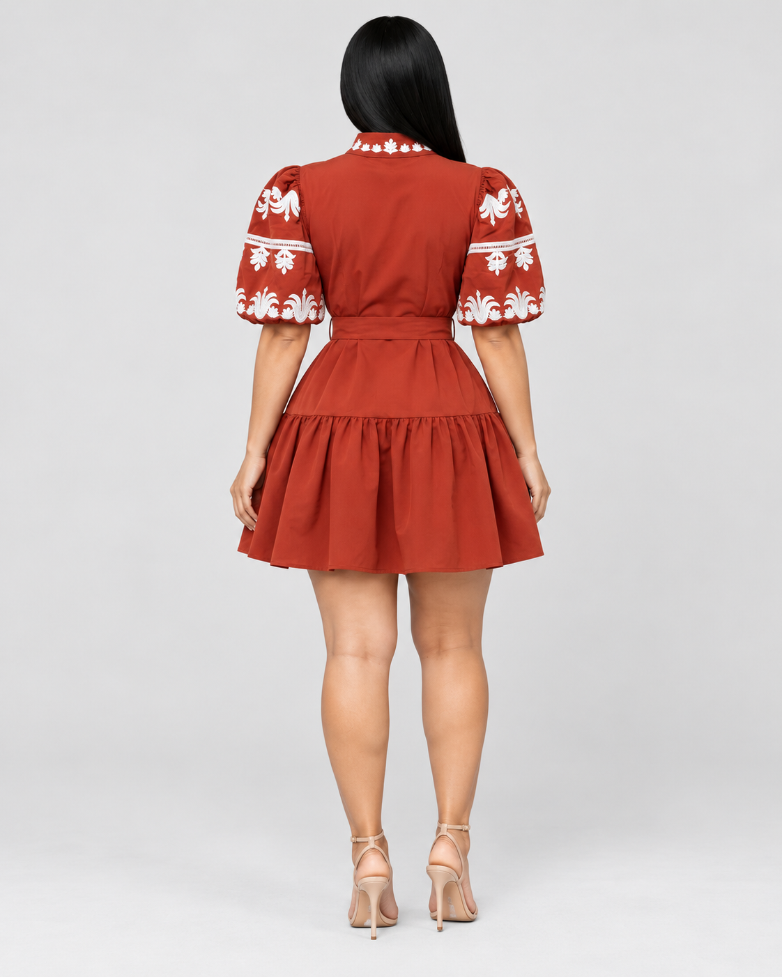 Vestido Corto Fiorela - Terracota