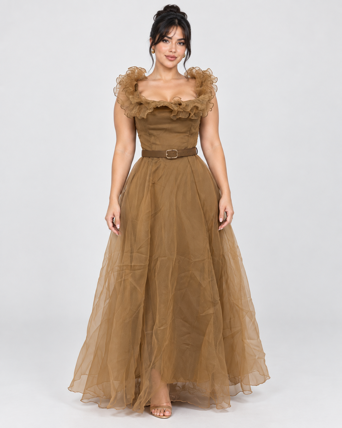 Vestido de Gala Valentina - Caramelo