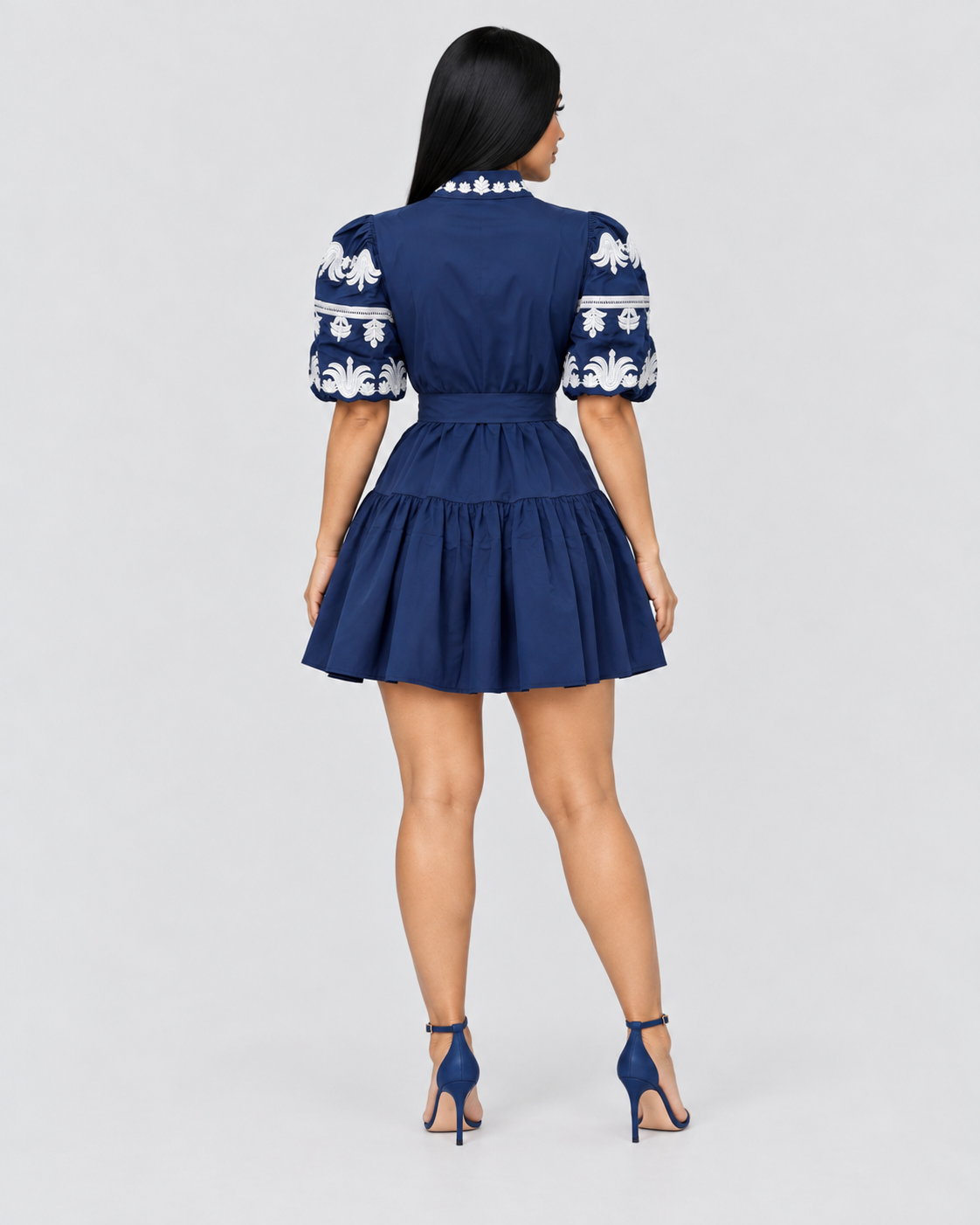 Vestido Corto Fiorela - Azul