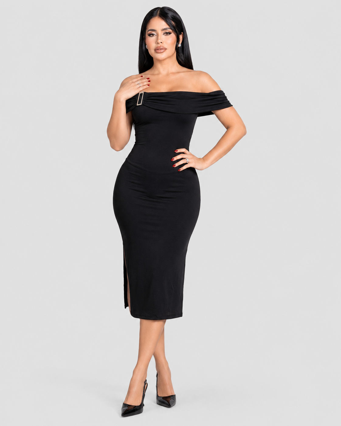 ALL EYES ON ME MIDI DRESS