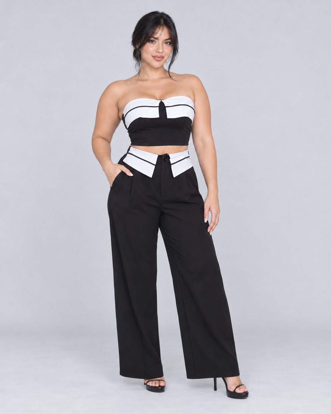 Conjunto Nouvelle - Blanco y Negro - vista frontal