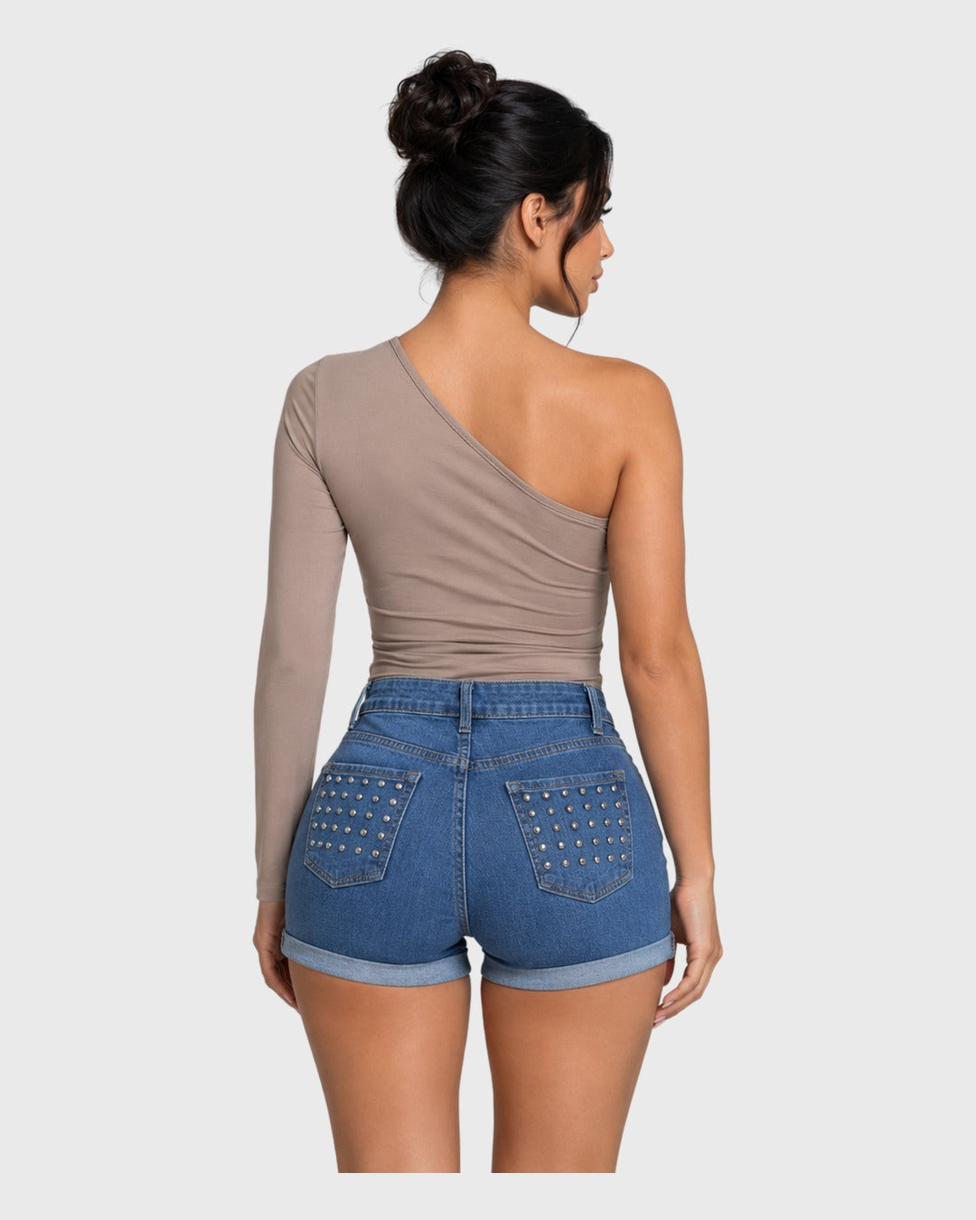 Asymmetric Sleek Body Taupe para mujer - vista posterior