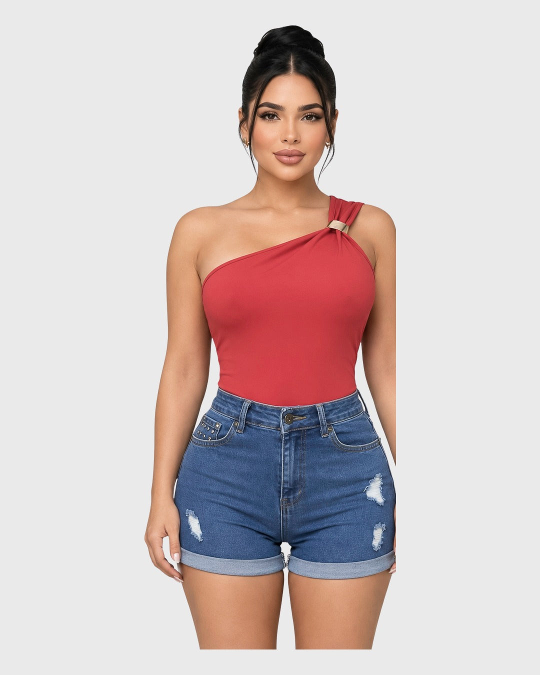 Metal Loop Body Terracota para mujer - vista frontal