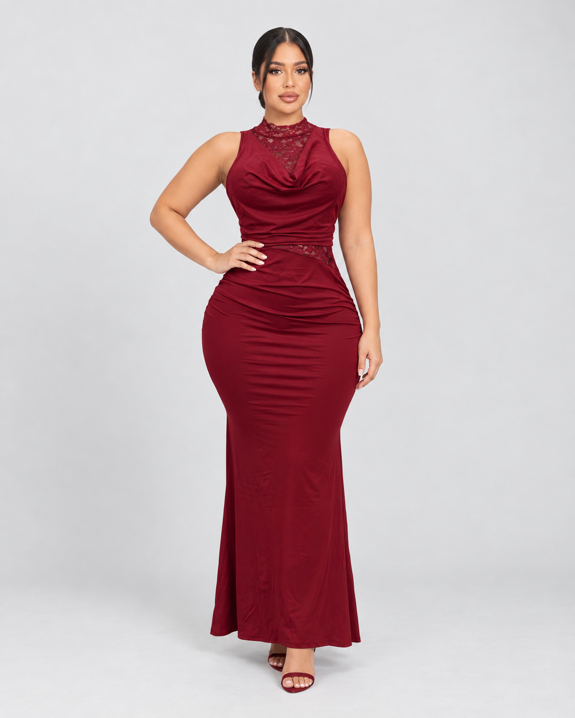 Vestido de Gala Zafira - Vino