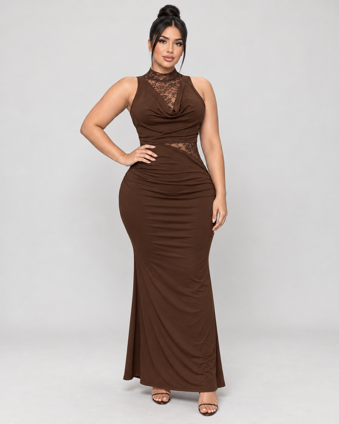 Vestido de Gala Zafira - Chocolate
