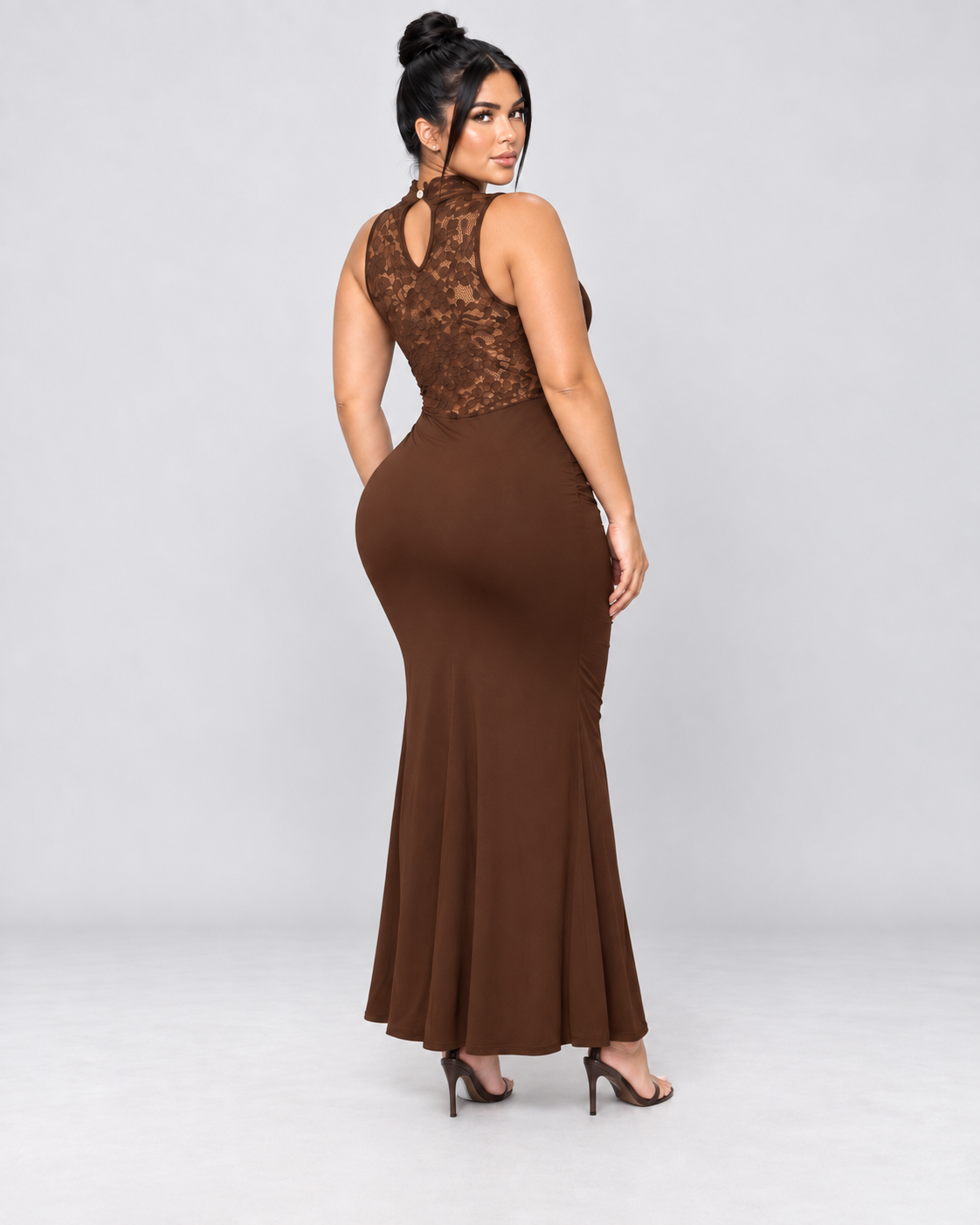 Vestido de Gala Zafira - Chocolate