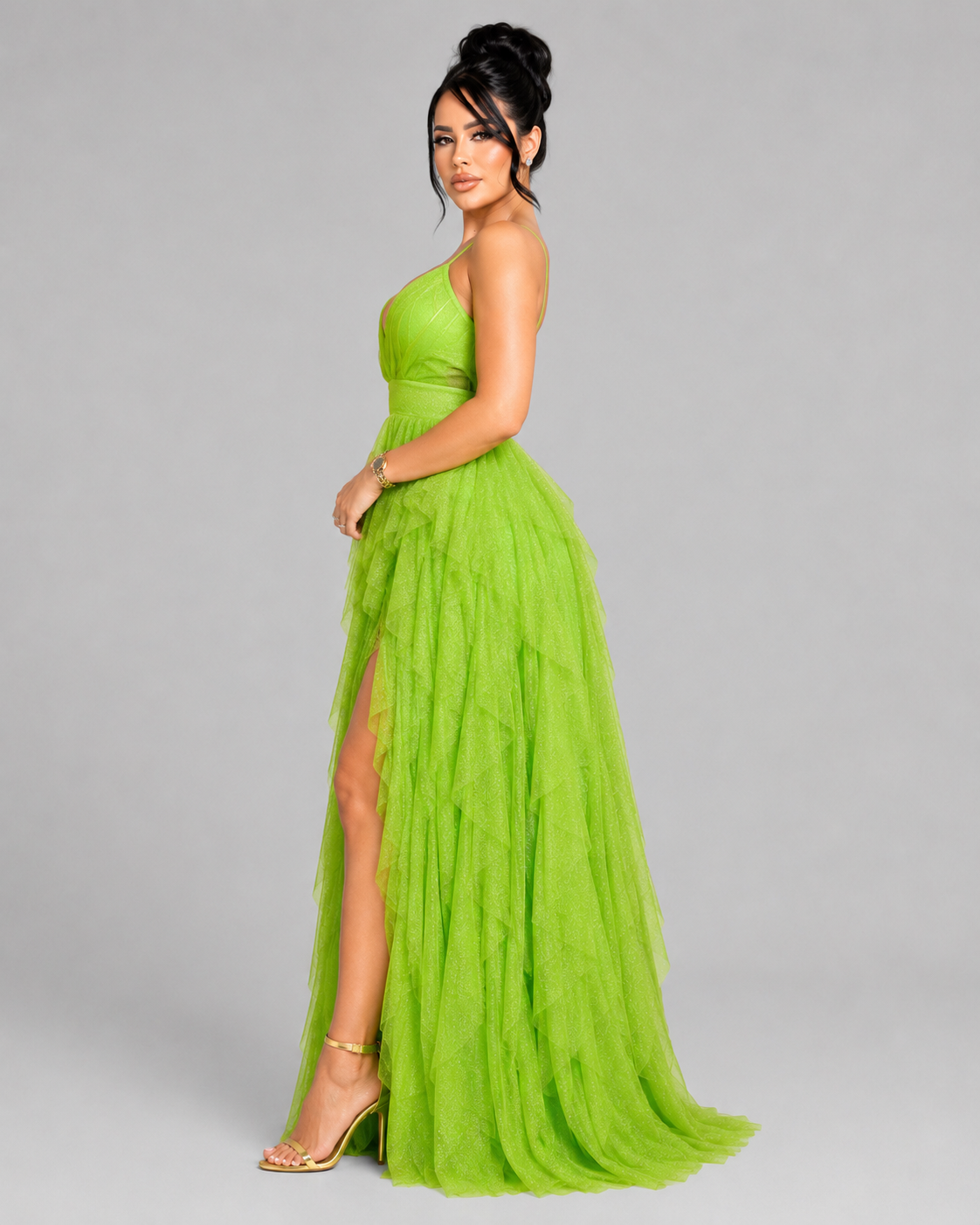 Vestido de Gala Lime Chiffon - Lima