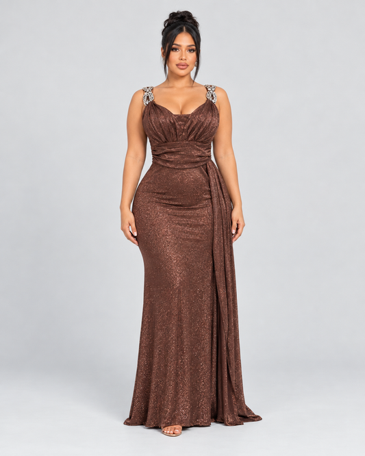 Vestido de Gala Alessia - Chocolate