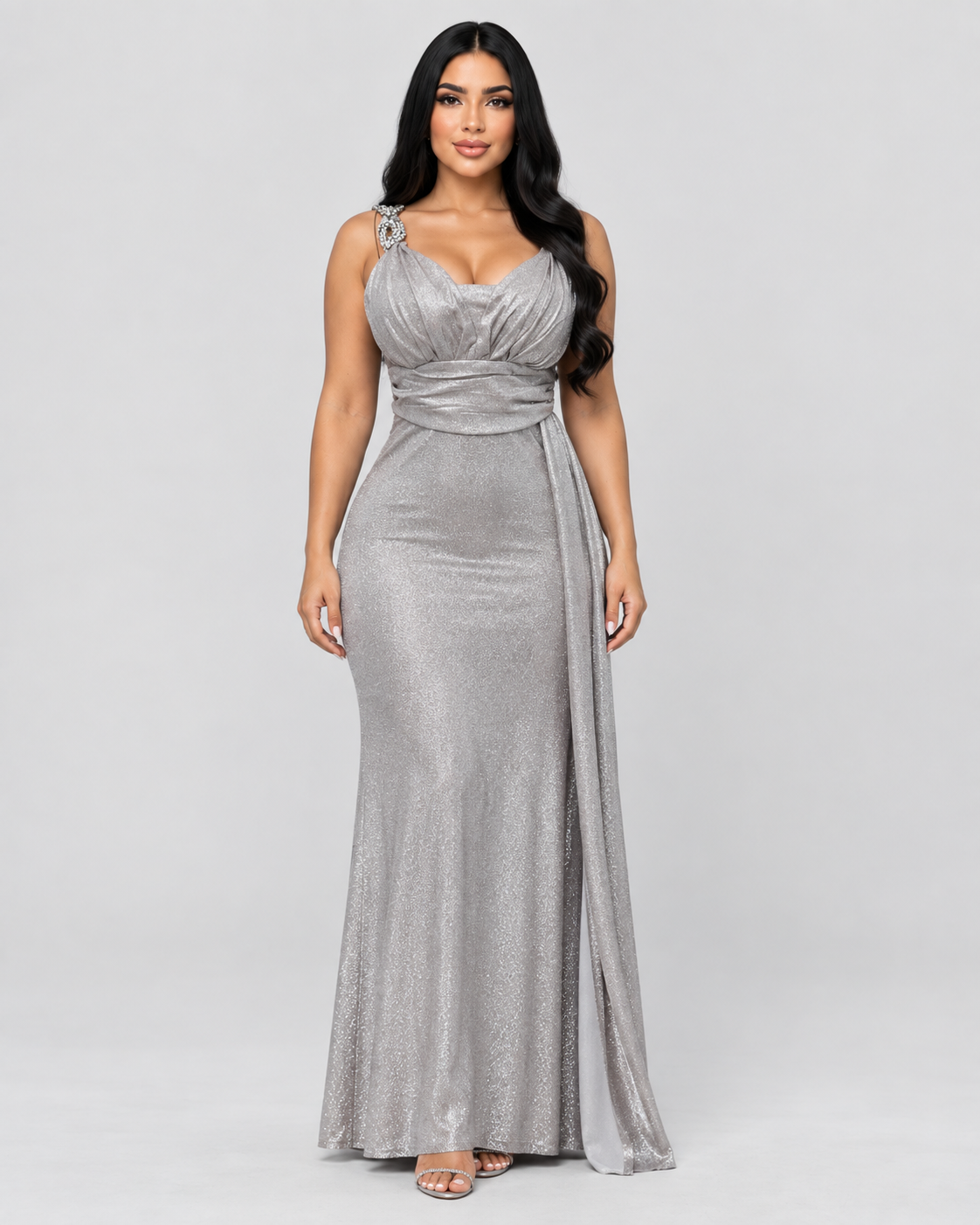 Vestido de Gala Alessia - Plateado