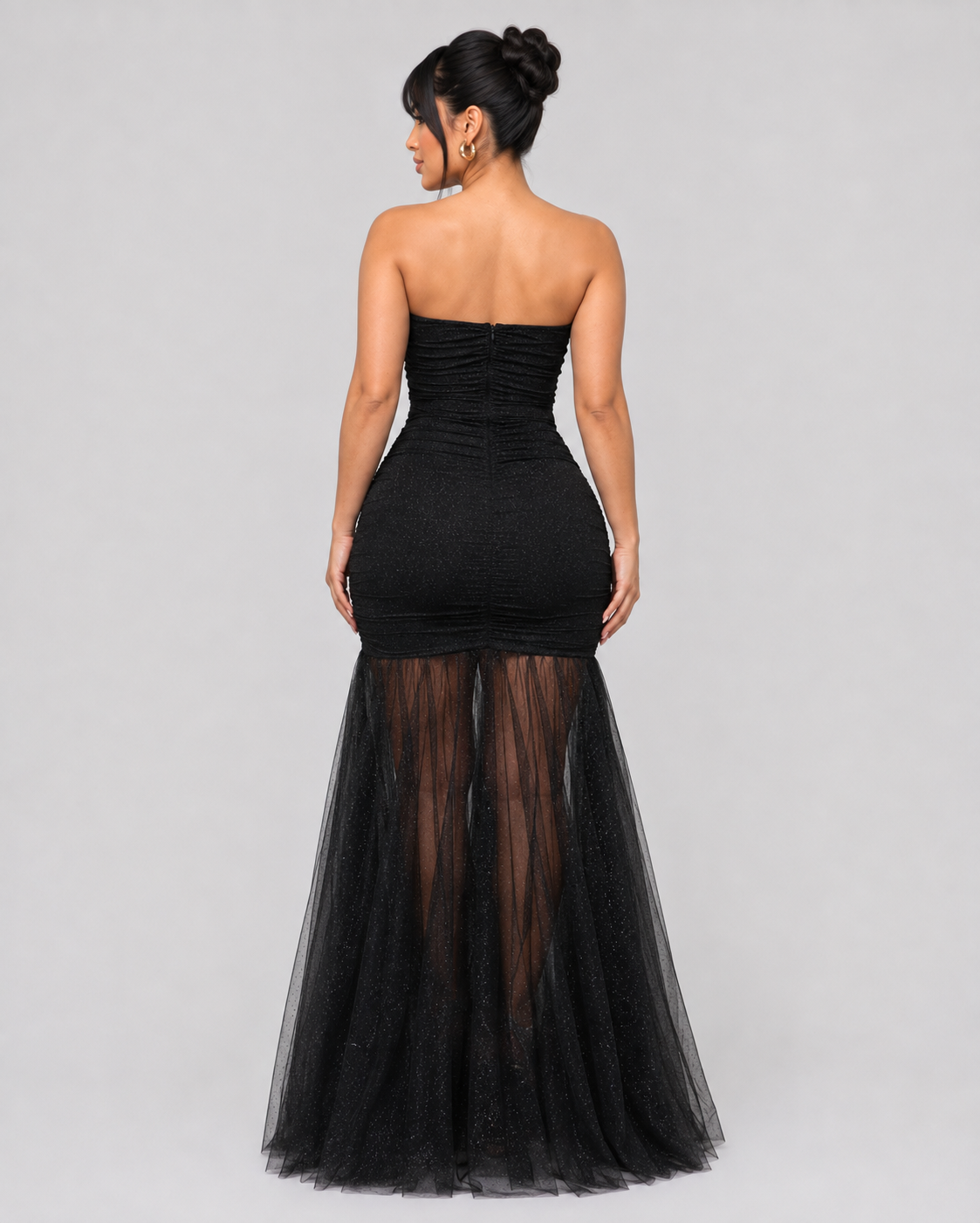 VESTIDO DE GALA GLIMMER - NEGRO