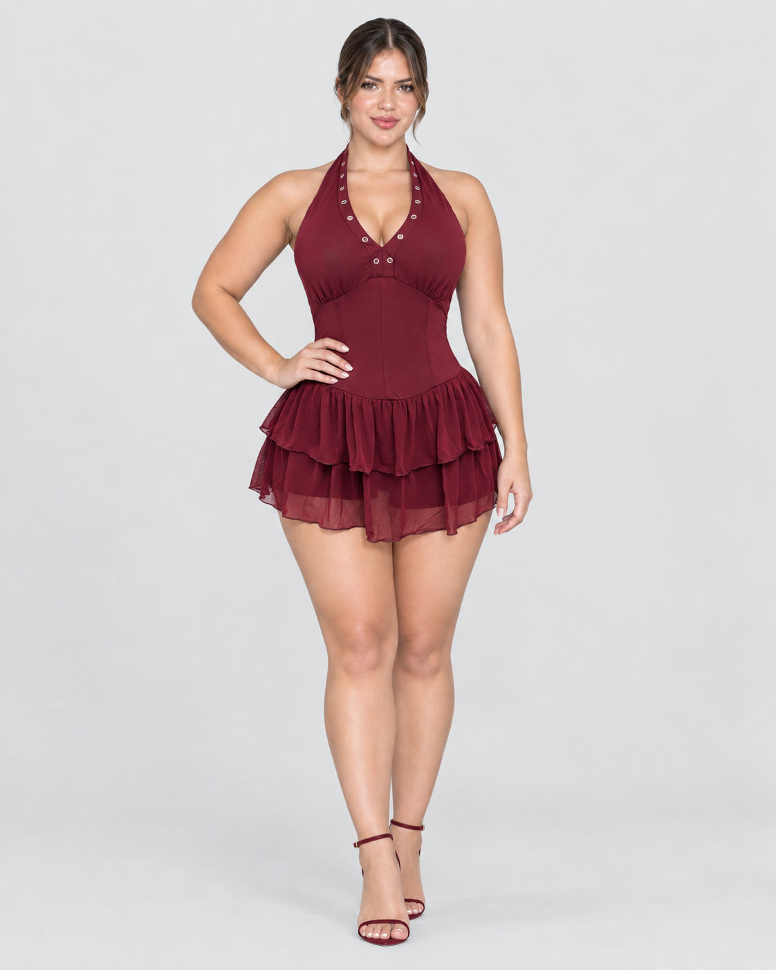 Vestido Corto Maria - Vino