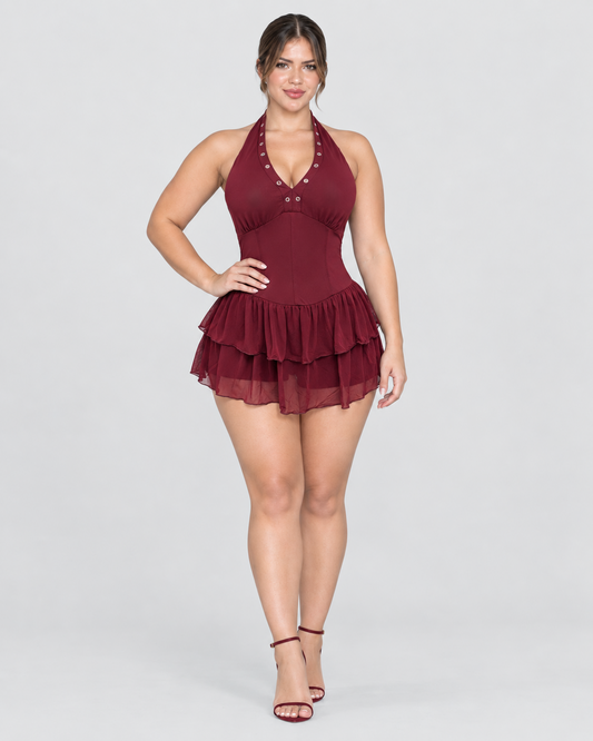 Vestido Corto Maria - Vino