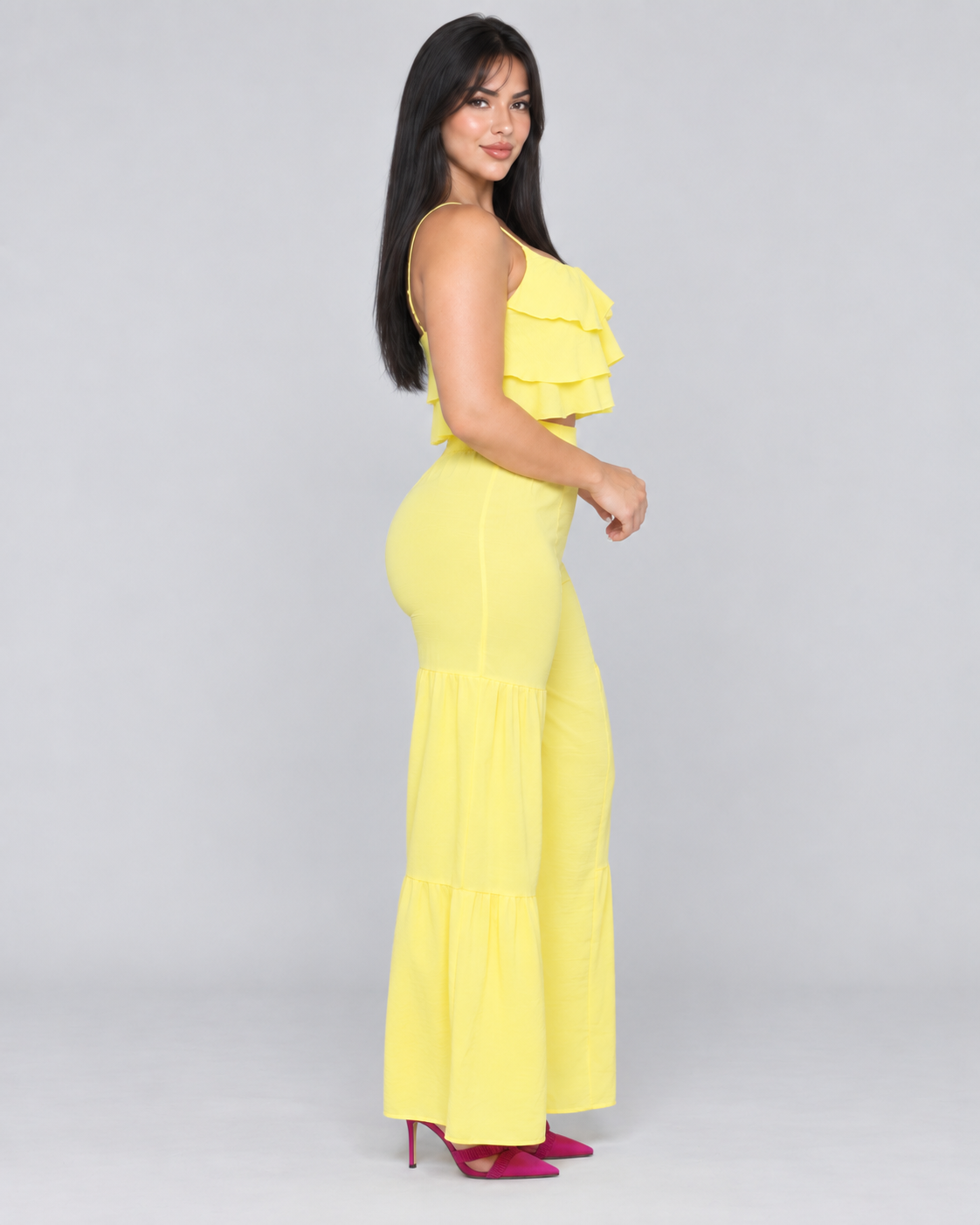 Conjunto Lía - Amarillo - vista lateral