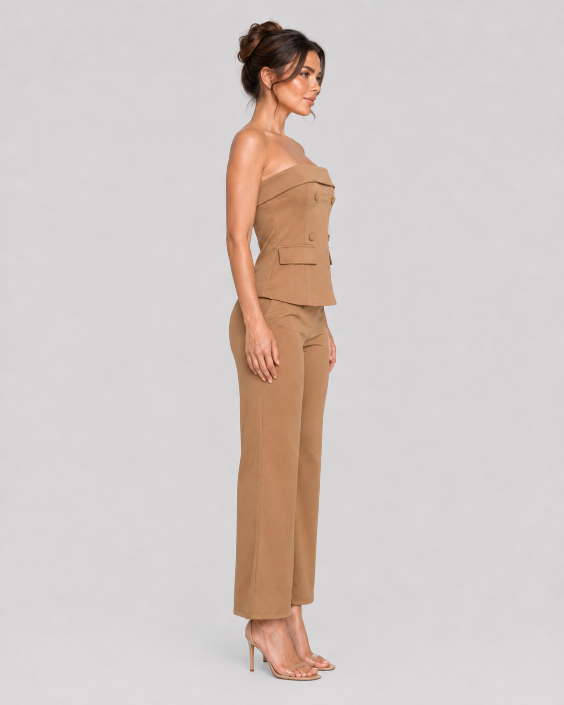 CONJUNTO POWER SUIT - BEIGE