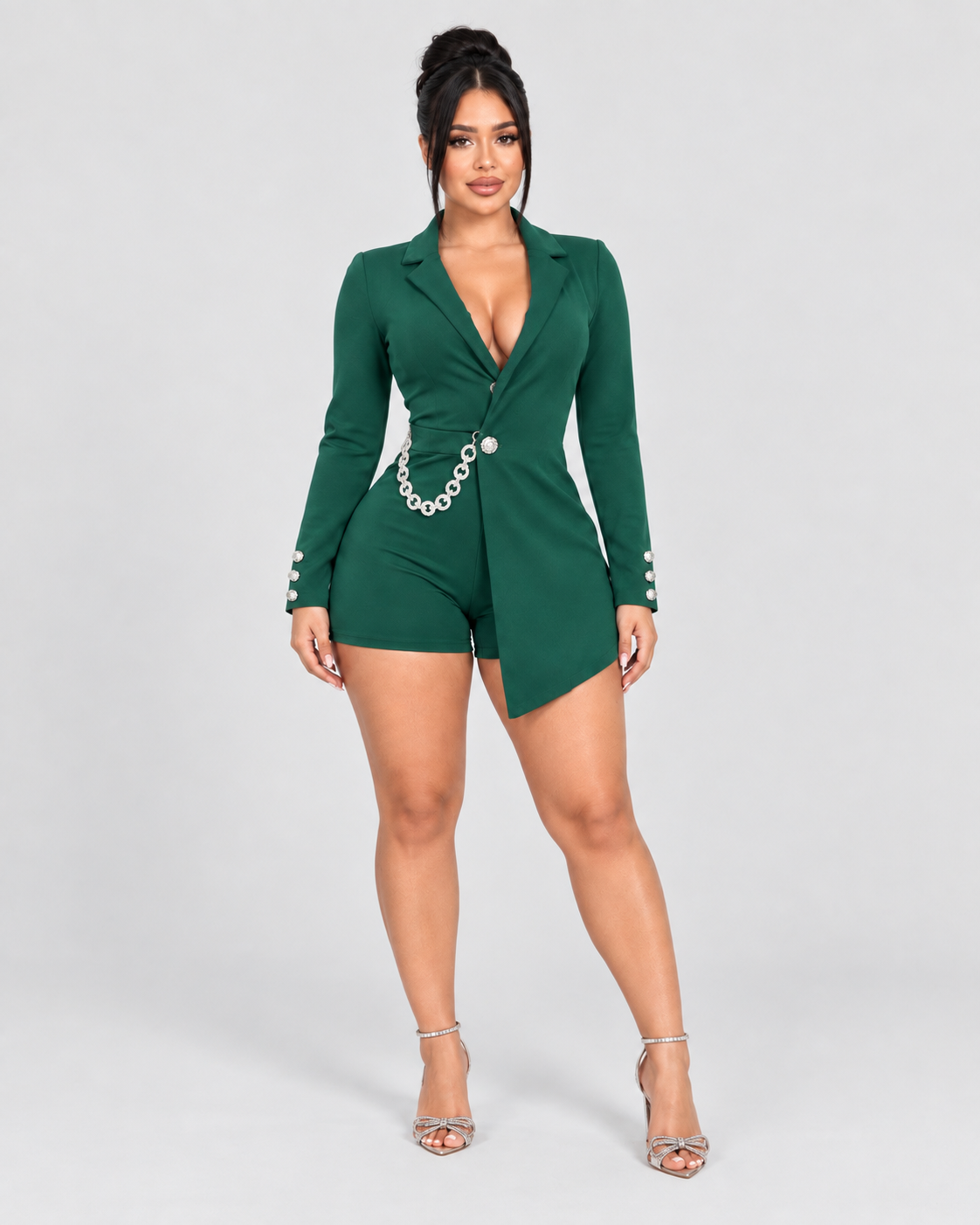 ROMPER RENATA - VERDE ESMERALDA - Vista frontal