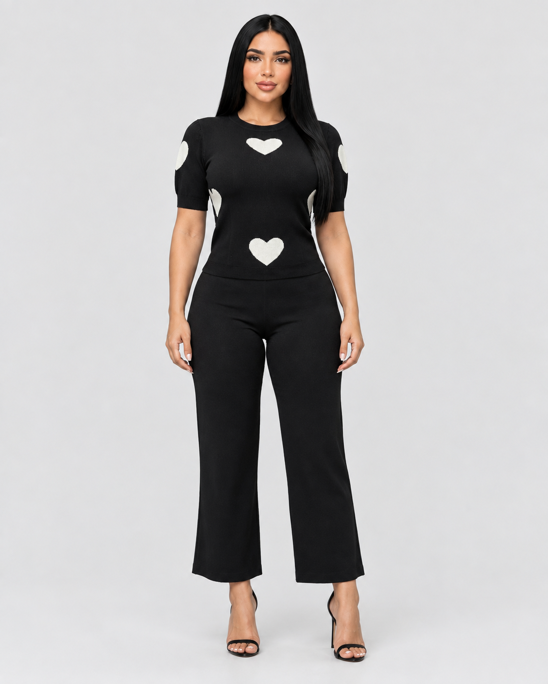 Conjunto Corazones Elara - Negro