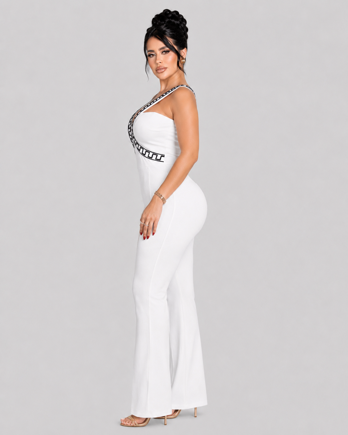Jumpsuit Azteca - Blanco y Negro