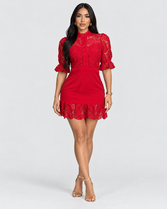 Vestido Corto Meliora - Rojo