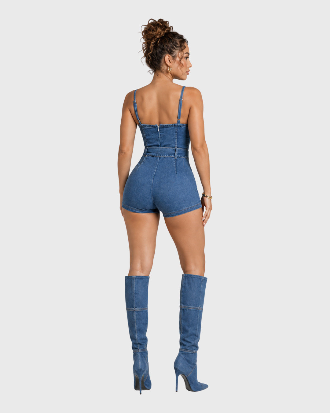 AFTER HOURS BELTED ROMPER