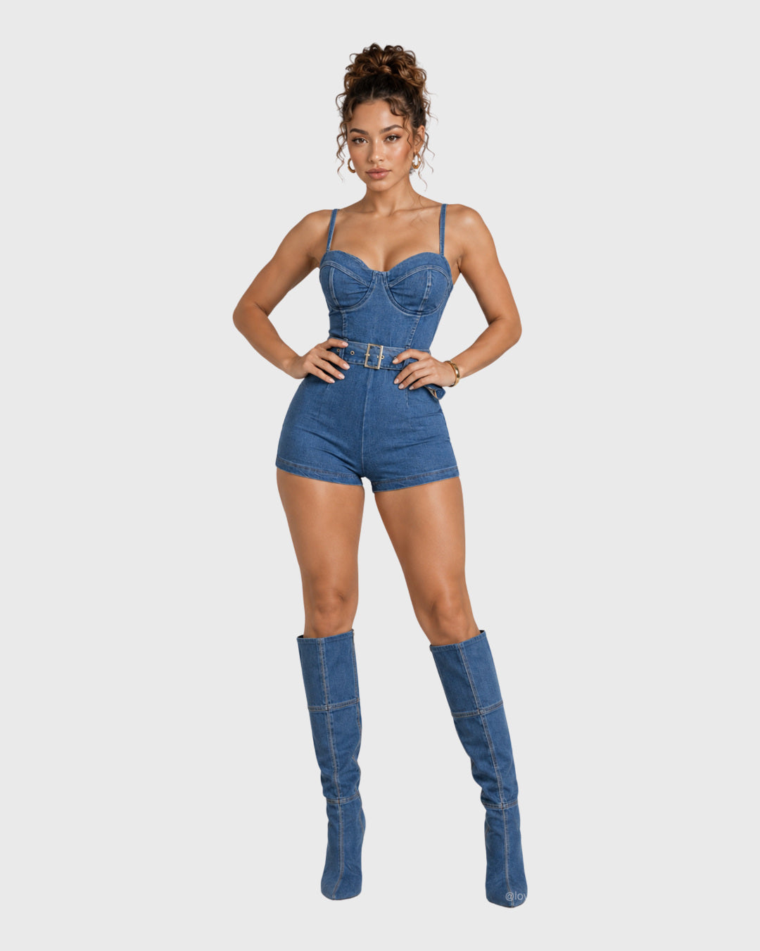 AFTER HOURS BELTED ROMPER