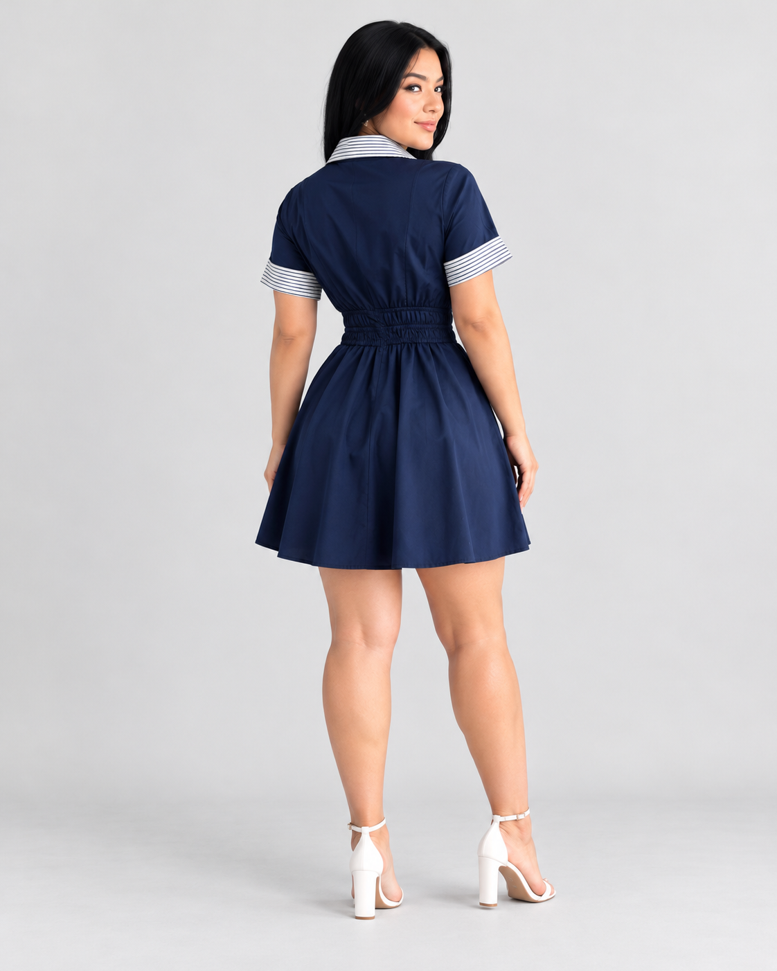Vestido Corto Rosalba - Azul