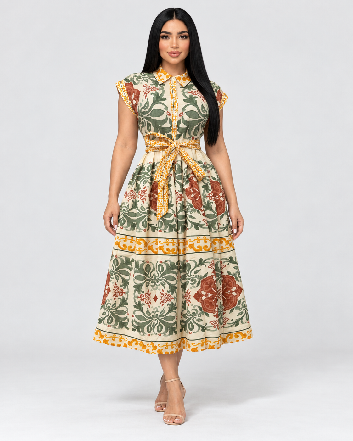 Vestido Midi Virelia - Oliva