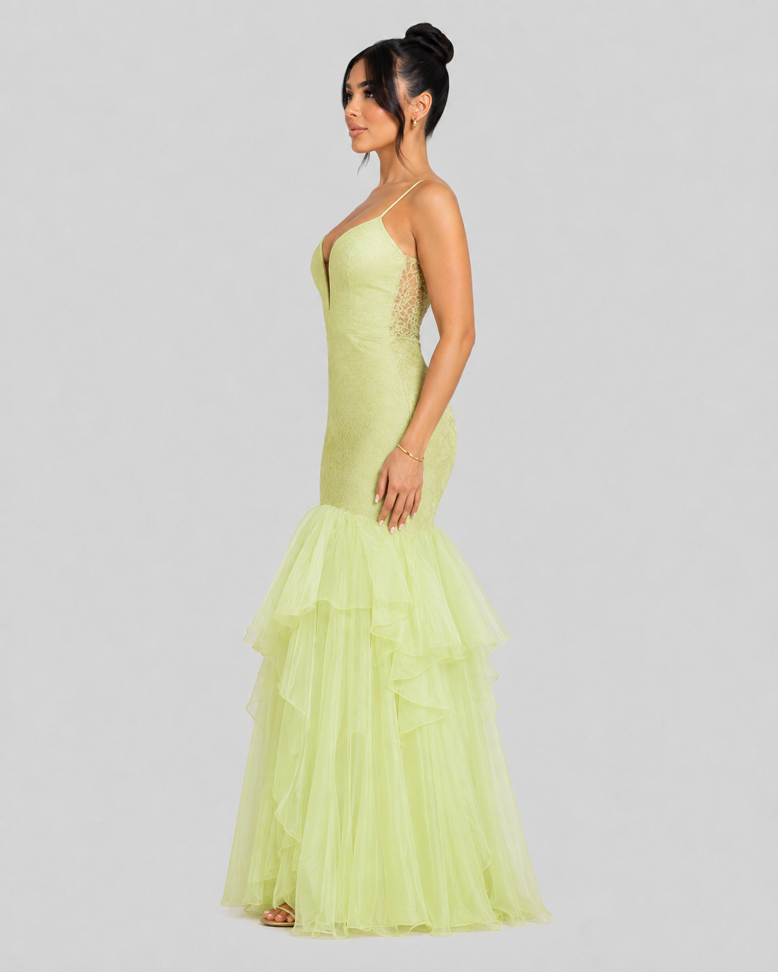 Vestido de Gala Sage Lace - Salvia