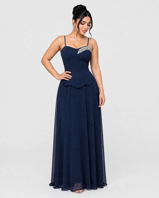 Vestido de Gala Isabella - Azul