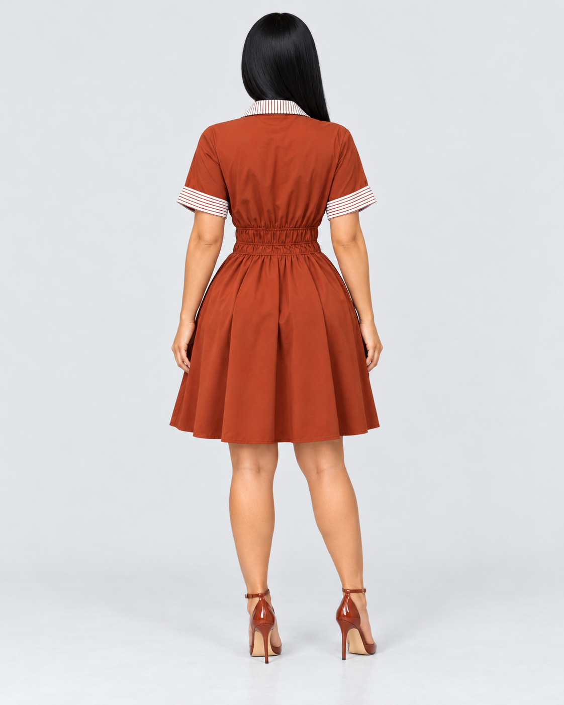 Vestido Corto Rosalba - Terracota