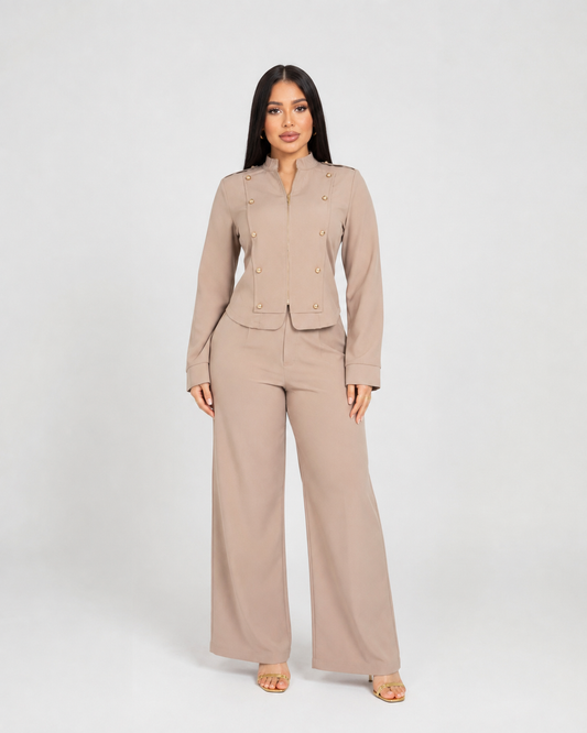 CONJUNTO NAPOLEON - BEIGE - Vista frontal
