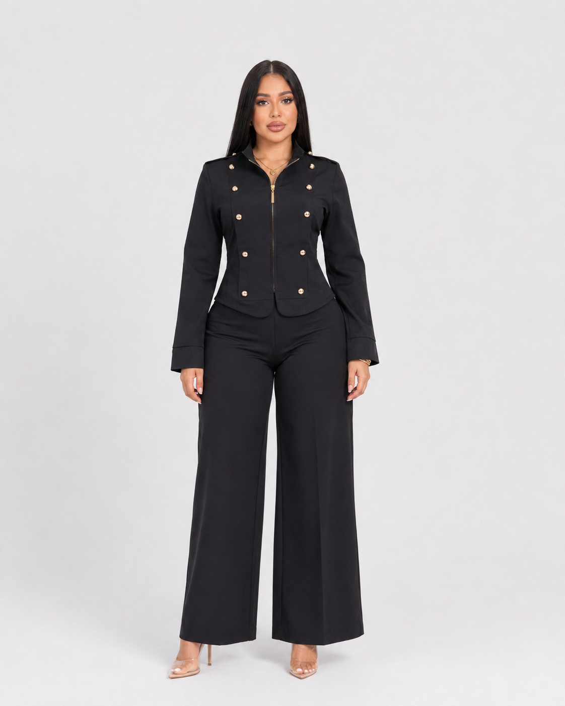CONJUNTO NAPOLEON - NEGRO - Vista frontal