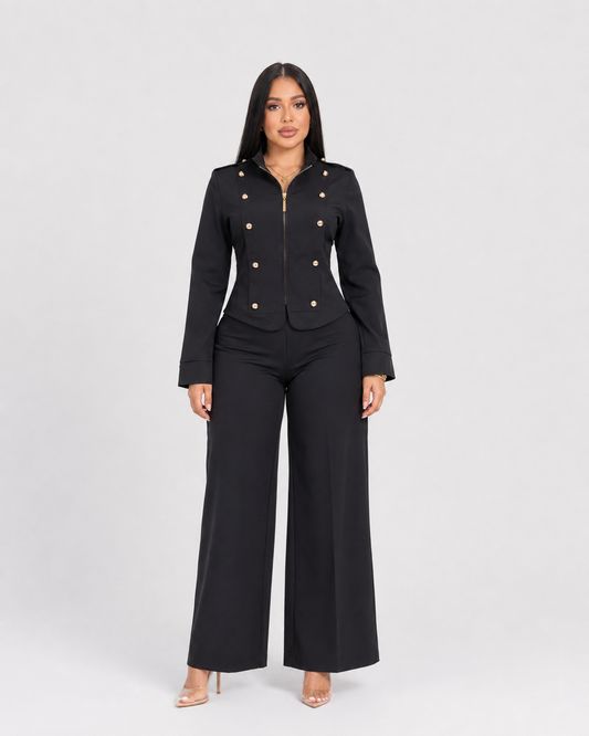CONJUNTO NAPOLEON - NEGRO - Vista frontal