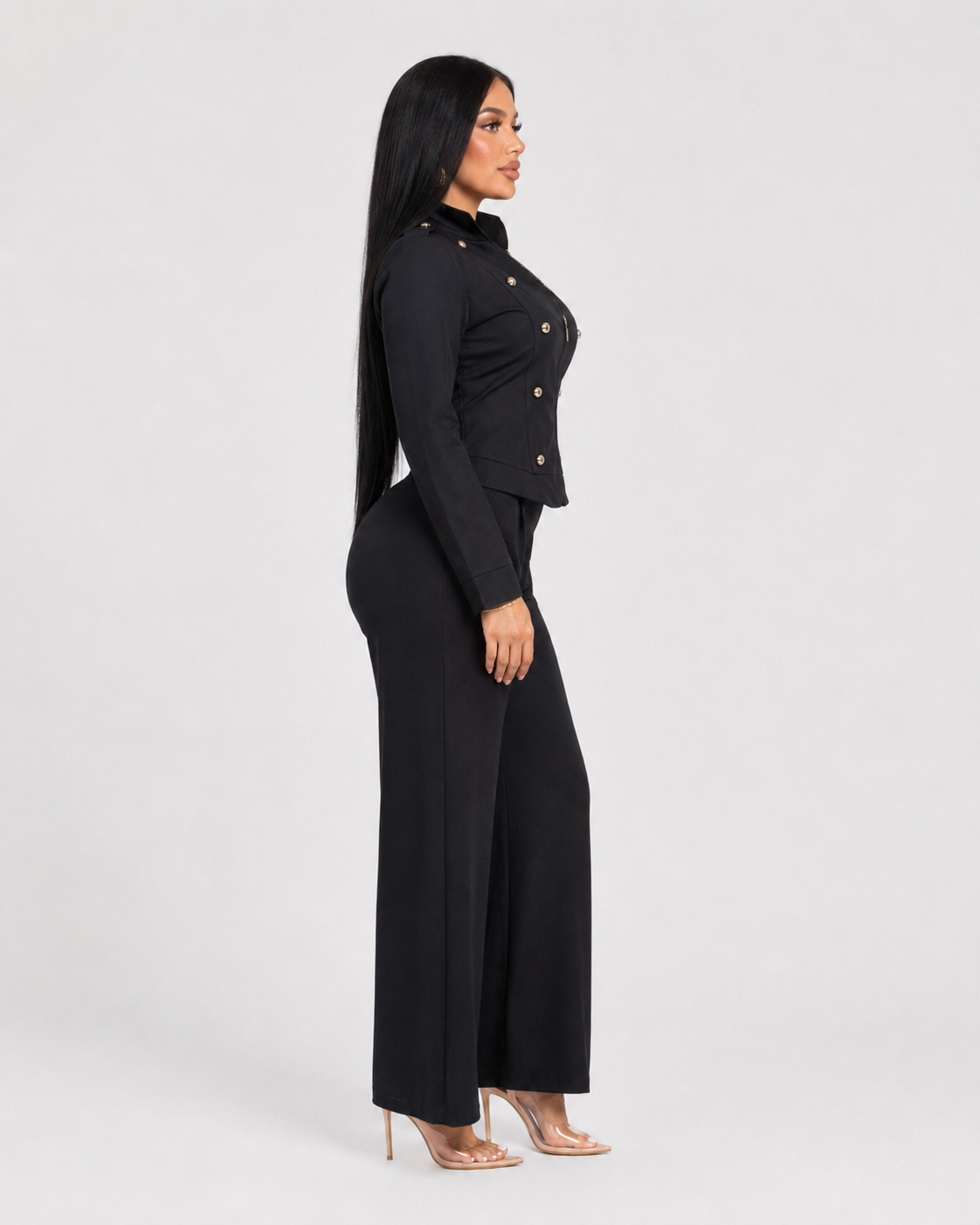 CONJUNTO NAPOLEON - NEGRO - Vista lateral