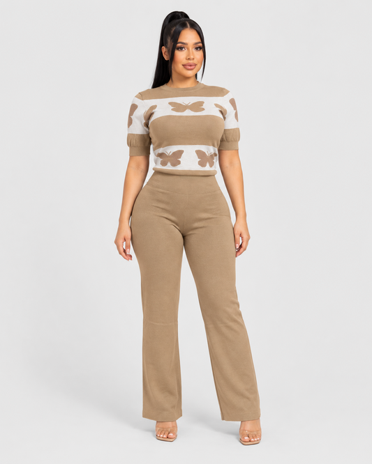Conjunto Mariposa Lunara - Crema