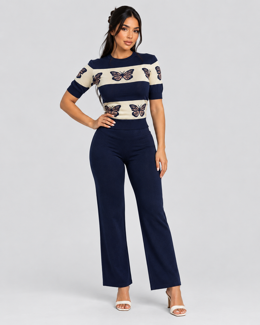 Conjunto Mariposa Lunara - Azul Marino