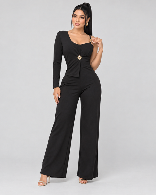 JUMPSUIT GISELLE - NEGRO - Vista frontal