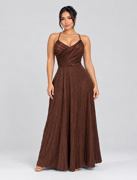 Vestido de Gala Antonella - Chocolate
