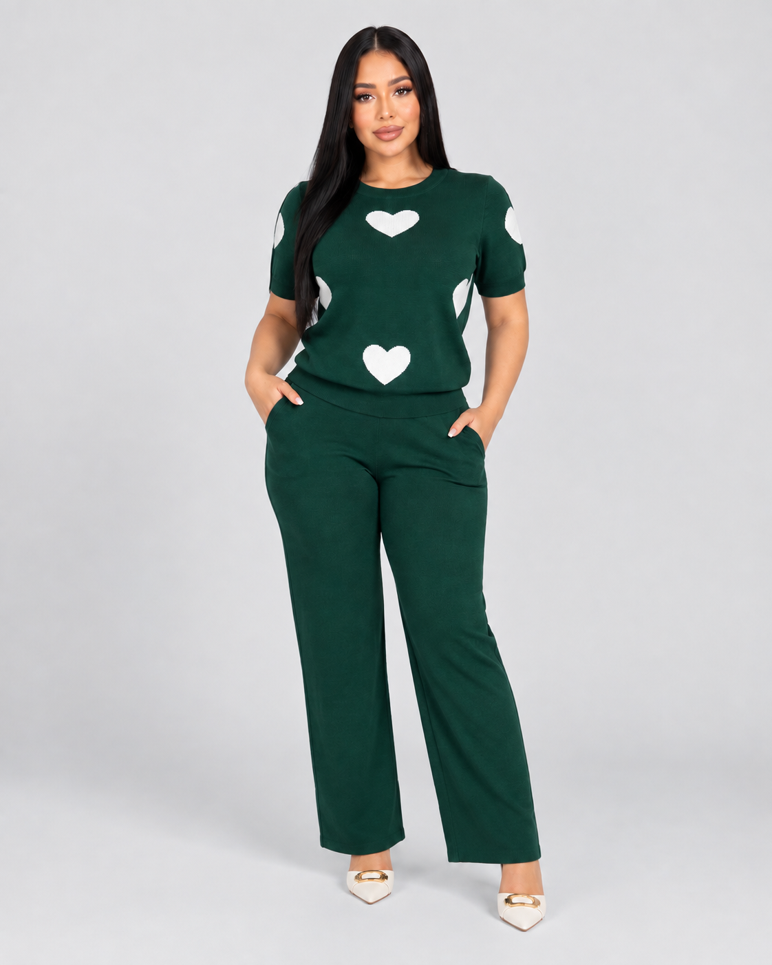 Conjunto Corazones Elara - Verde