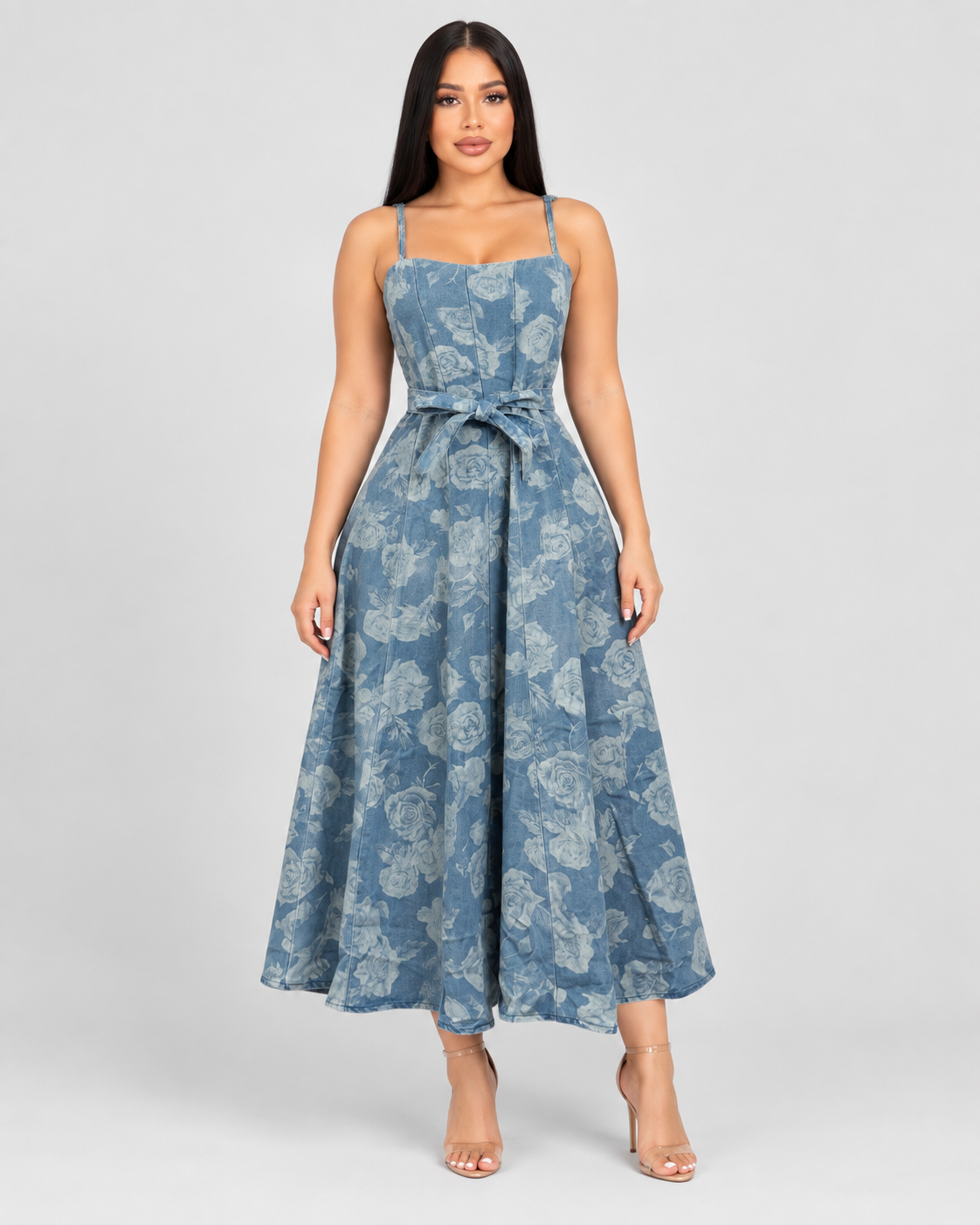 Vestido Midi Jeans Mirabelle - Azul