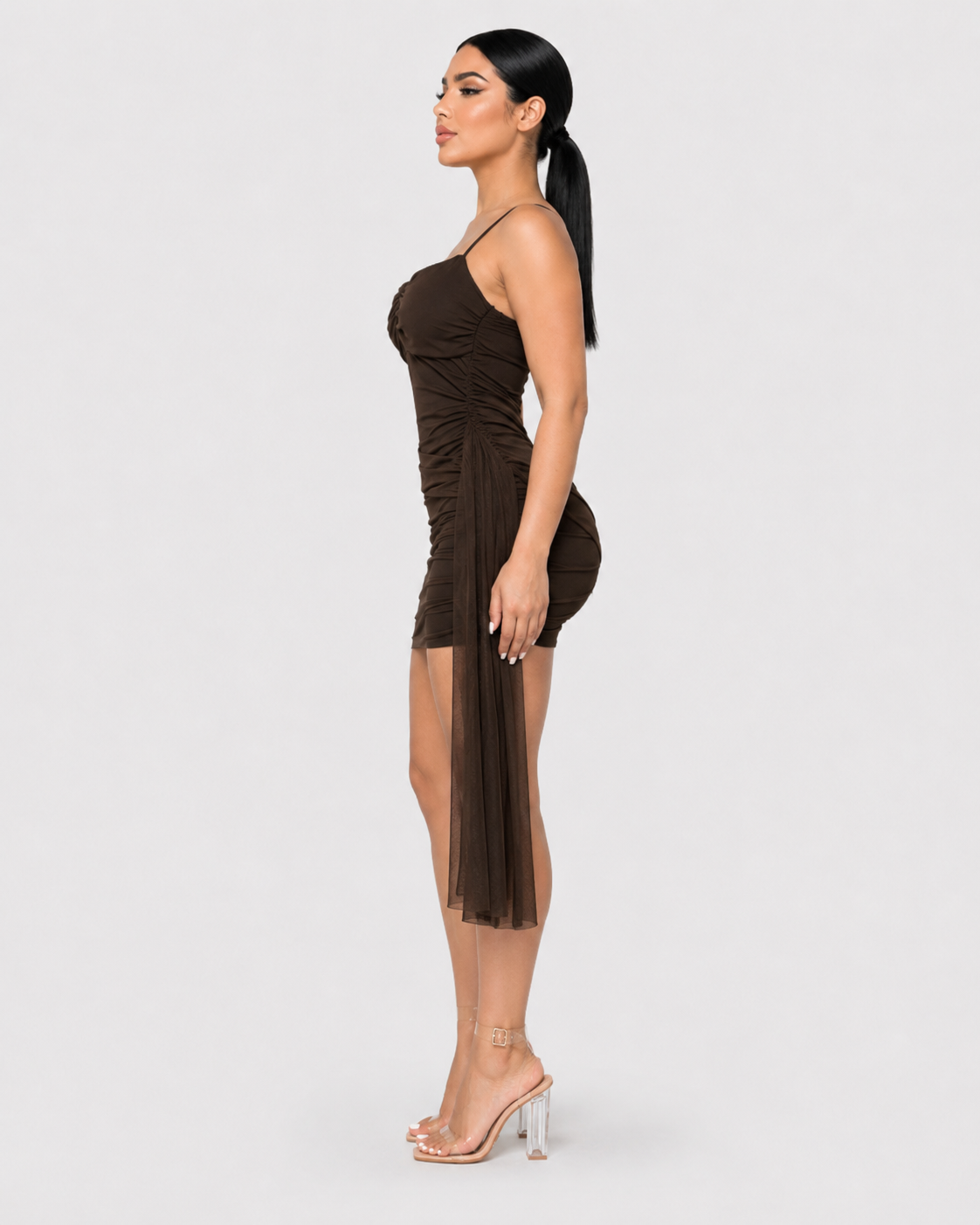 TEMPTATION RUCHED MINI DRESS