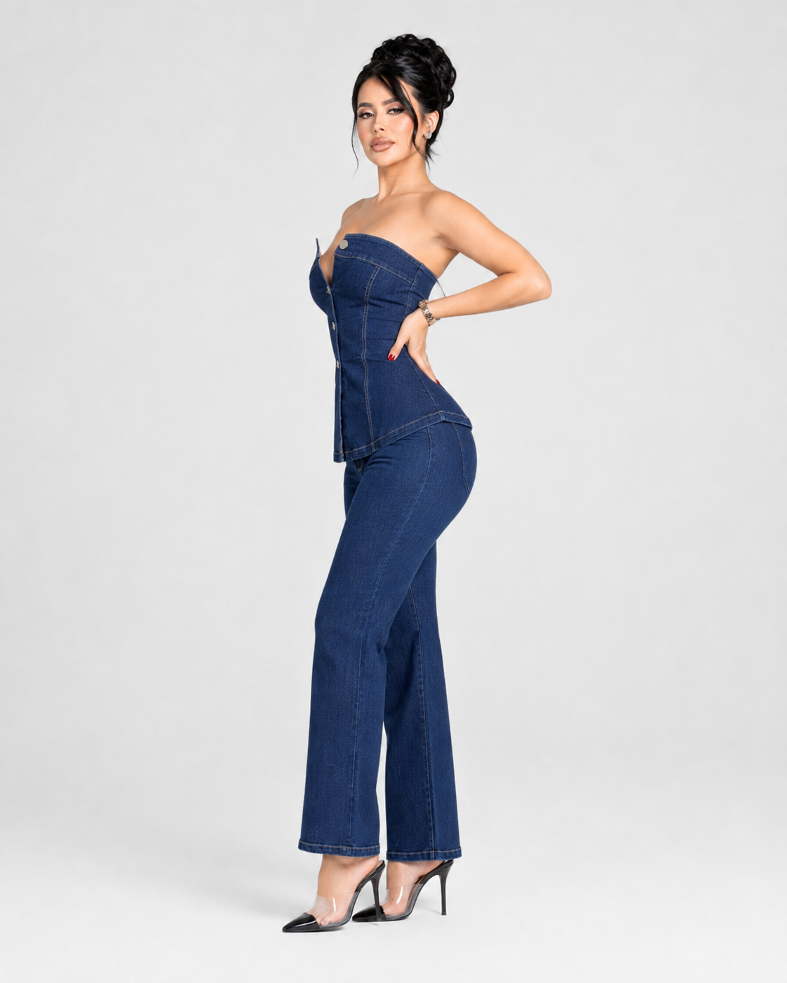 BUTTON ME UP DENIM JUMPSUIT